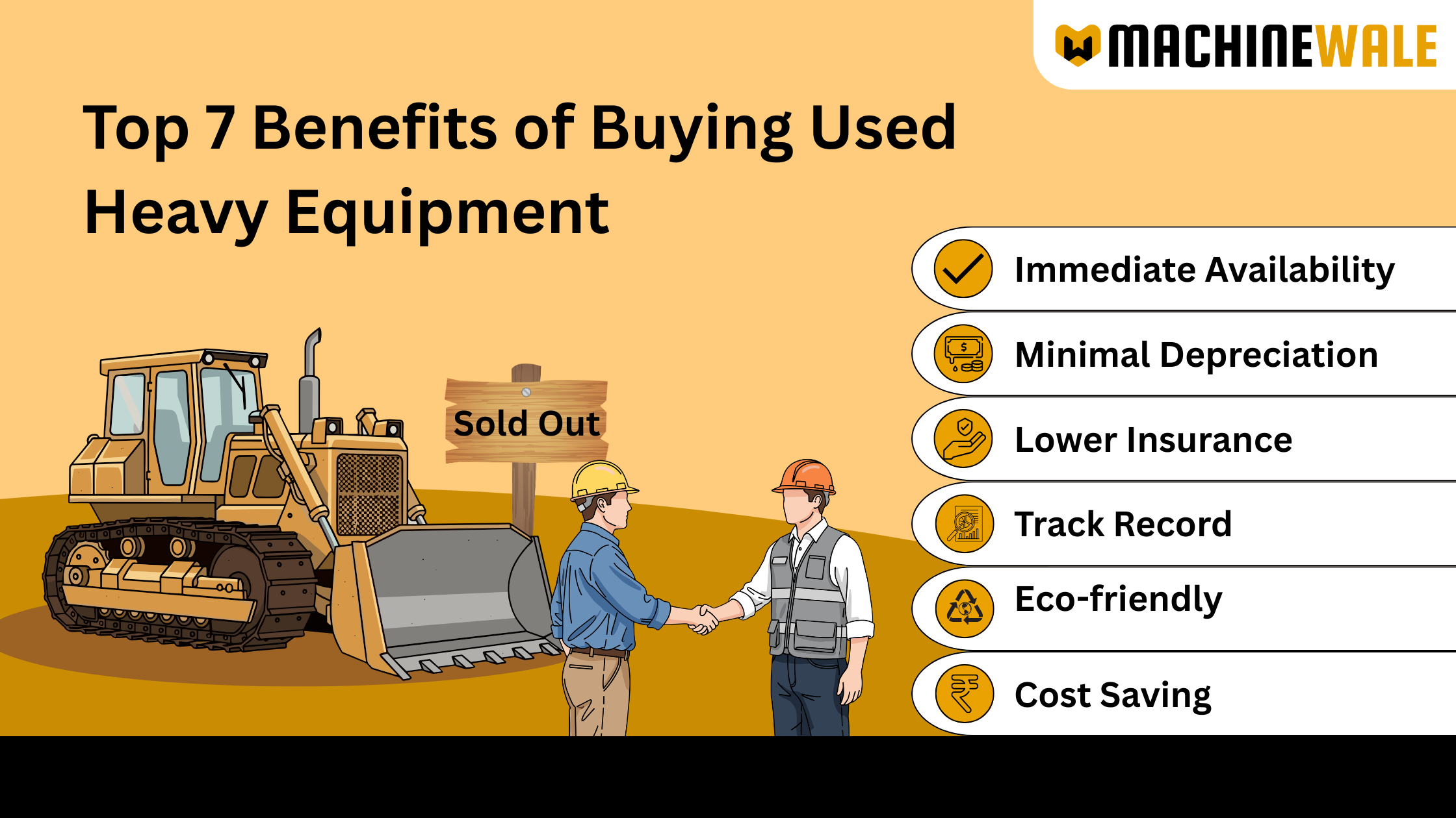 Top 7 Benefits of Buying used heavy equipment